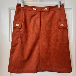 J. McLaughlin Faux Suede Skirt Size 2